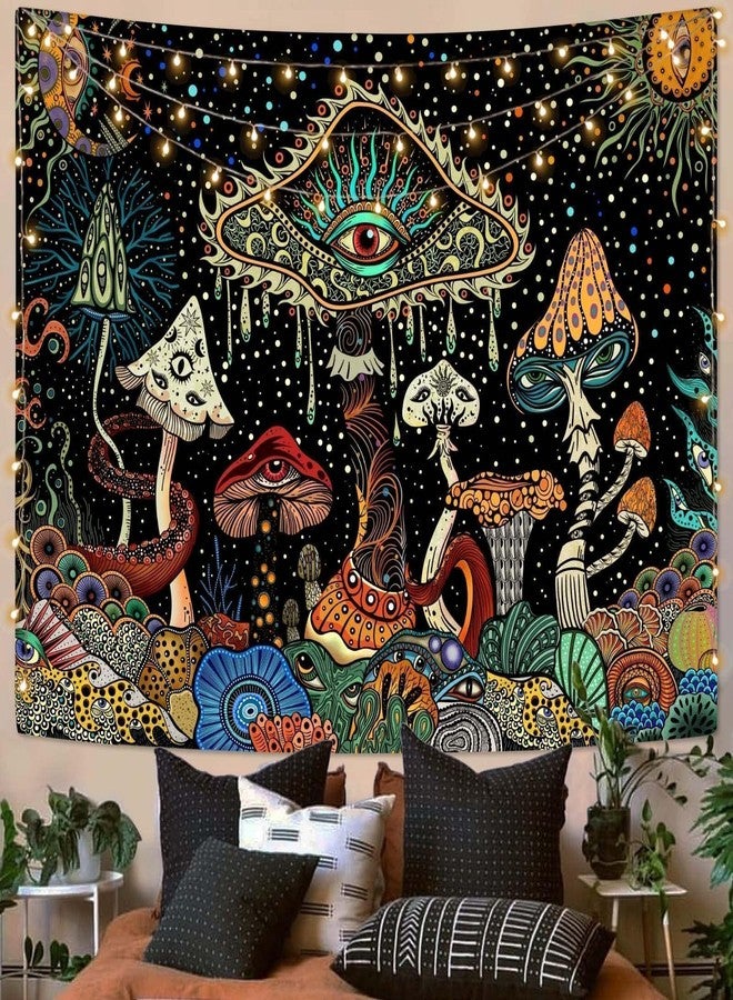 Yeoiat Mushroom Tapestry Hippie Tapestry for Bedroom Cute Tapestries Aesthetic Wall Tapestries Hanging for Bedroom Dorm Living Room (Mushroom, 36.00" X 48.00") - Image 1